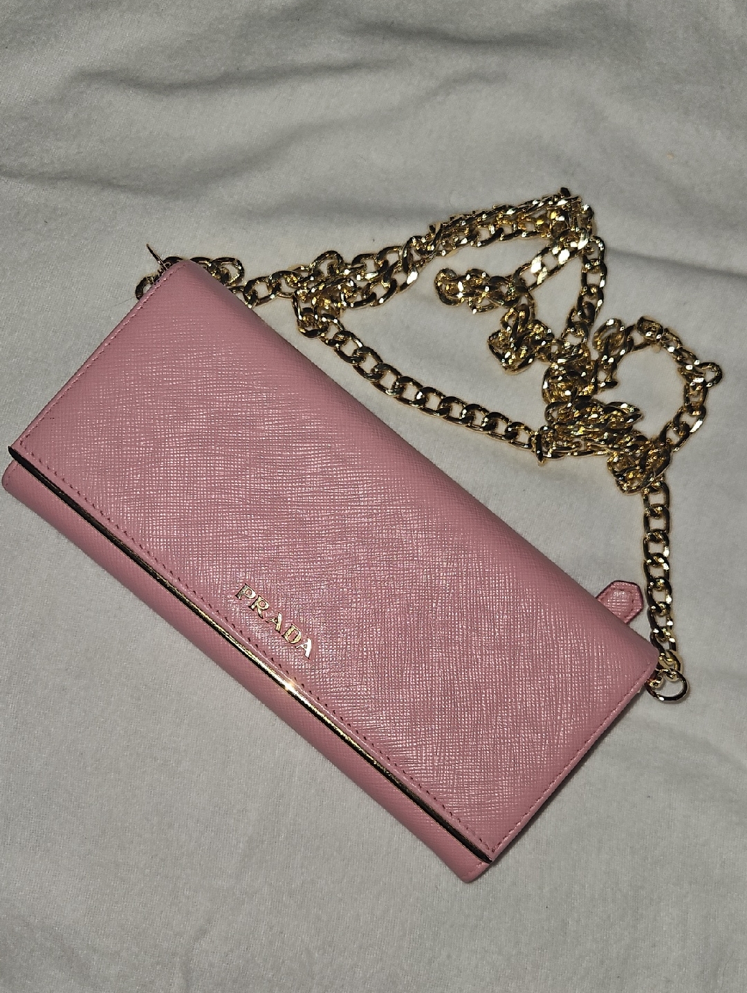 Authentic Prada Pink Saffiano Wallet